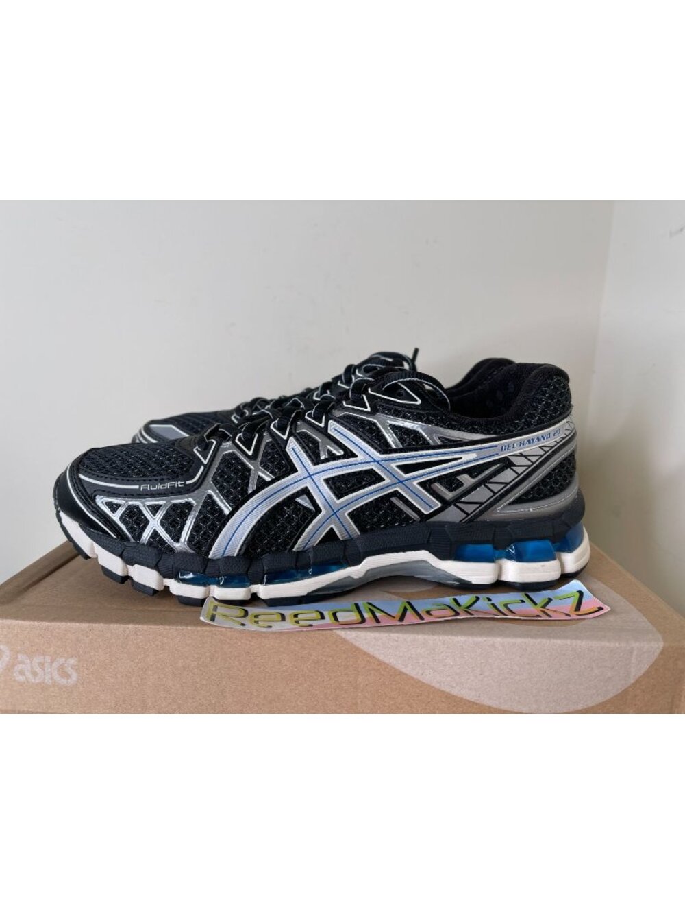 Asics Gel Kayano 20 Black Pure Silver Mens 7.5us
